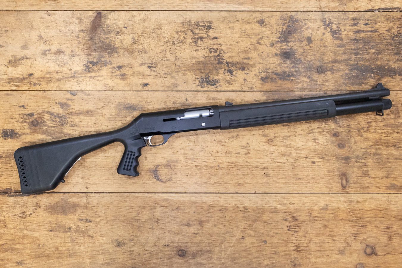 BERETTA 1201FP 12 Gauge Police Trade-In Semi-Auto Shotgun with Pistol Grip Stock and Rifle Sights